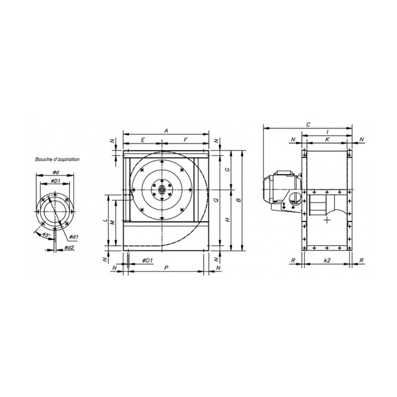 Ventilateur CMR-1445-2T-IE3-TODO-INOX304