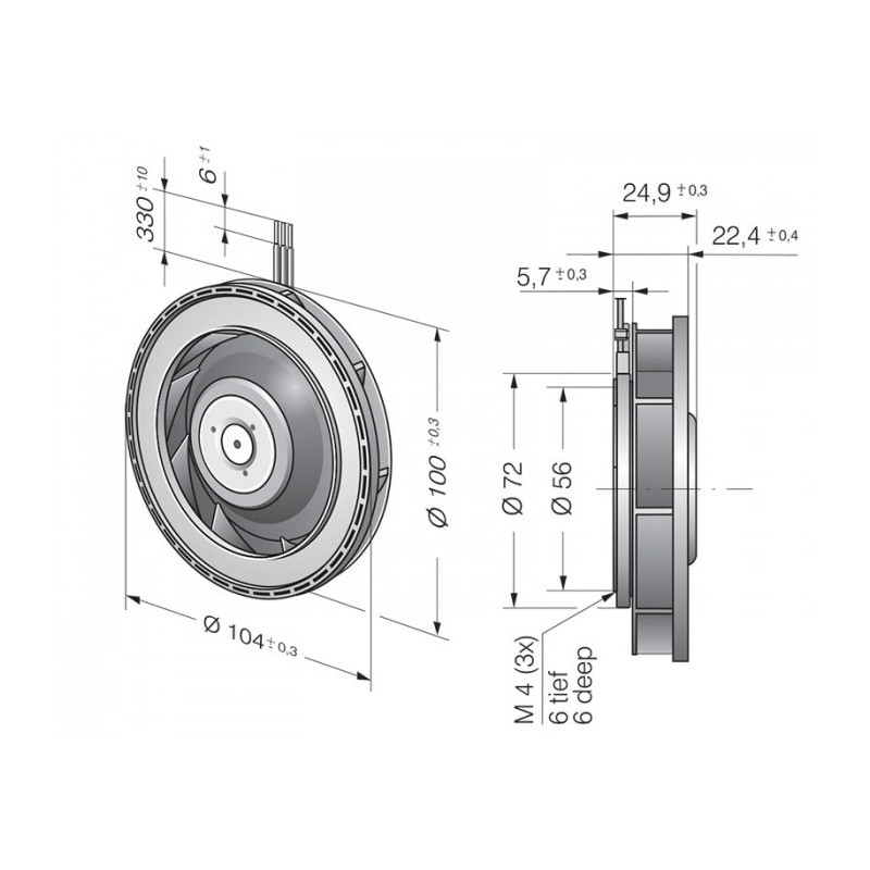 Ventilateur compact REF 100-11/14/2U