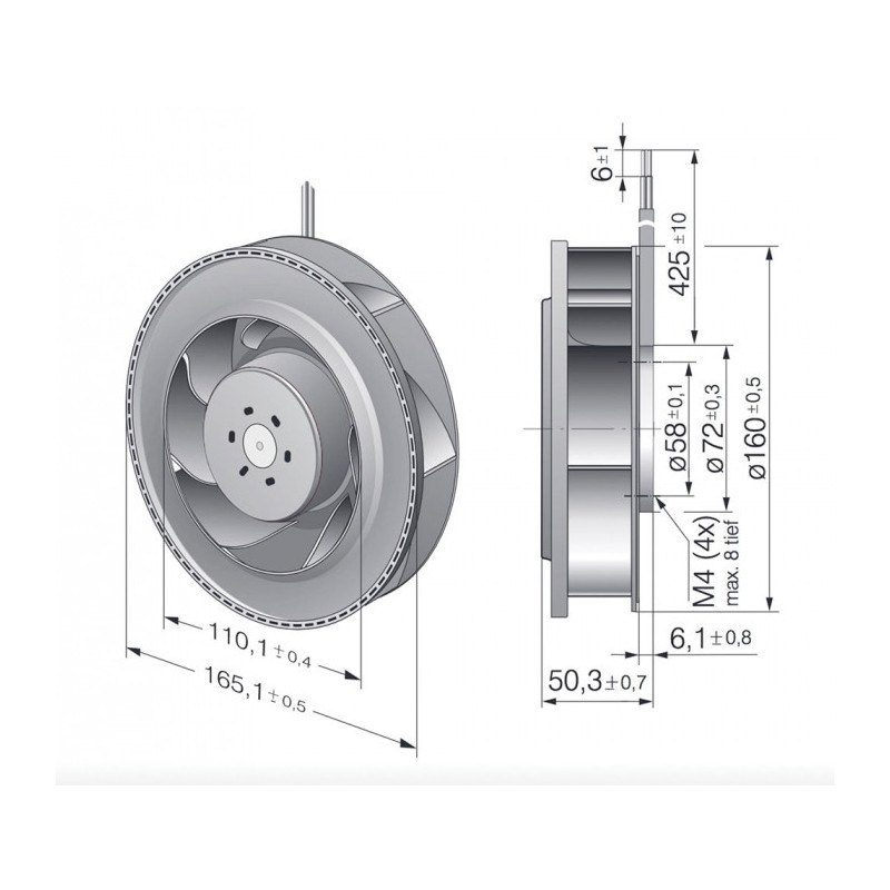 Ventilateur compact RER 160/12N/2M-166