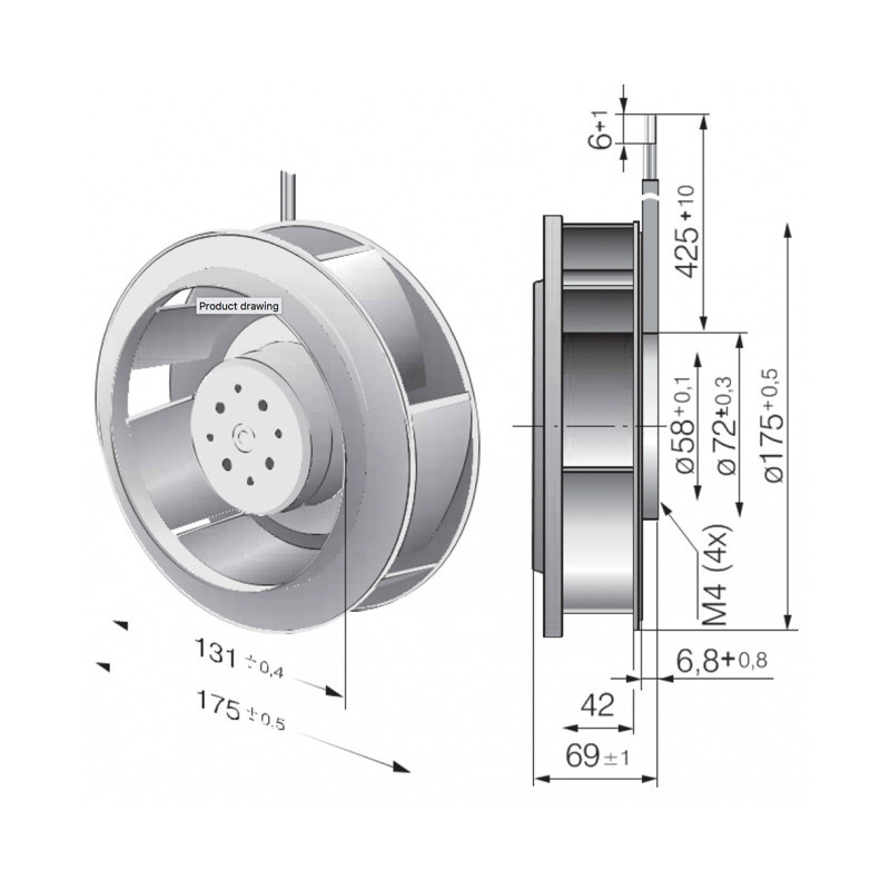 Ventilateur compact RER 175-42/14/2TDMP
