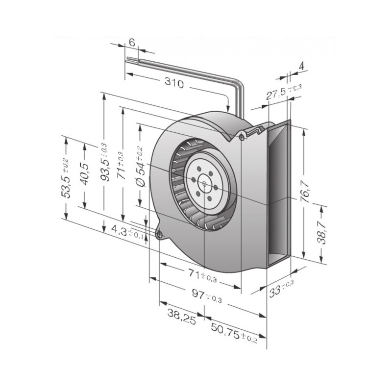 Ventilateur compact RL 65-21/12H/2HP