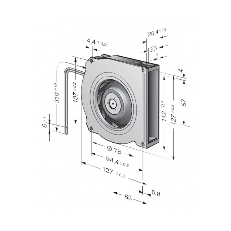 Ventilateur compact RLF 100-11/14/2U