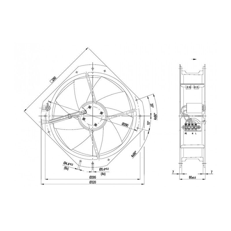 Ventilateur compact W2E250-HL06-19