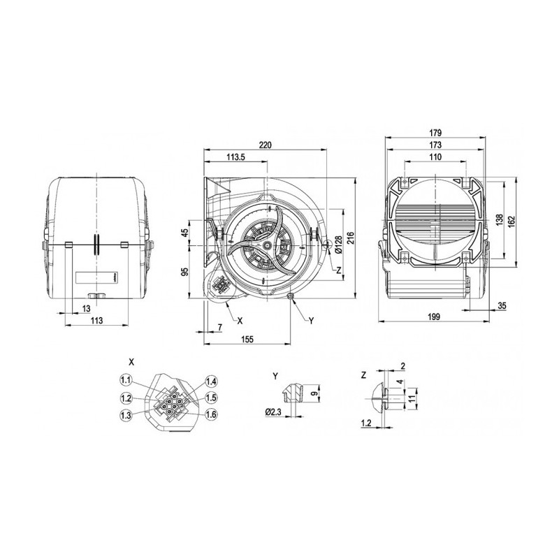 Ventilateur D2E146-HT65-64.