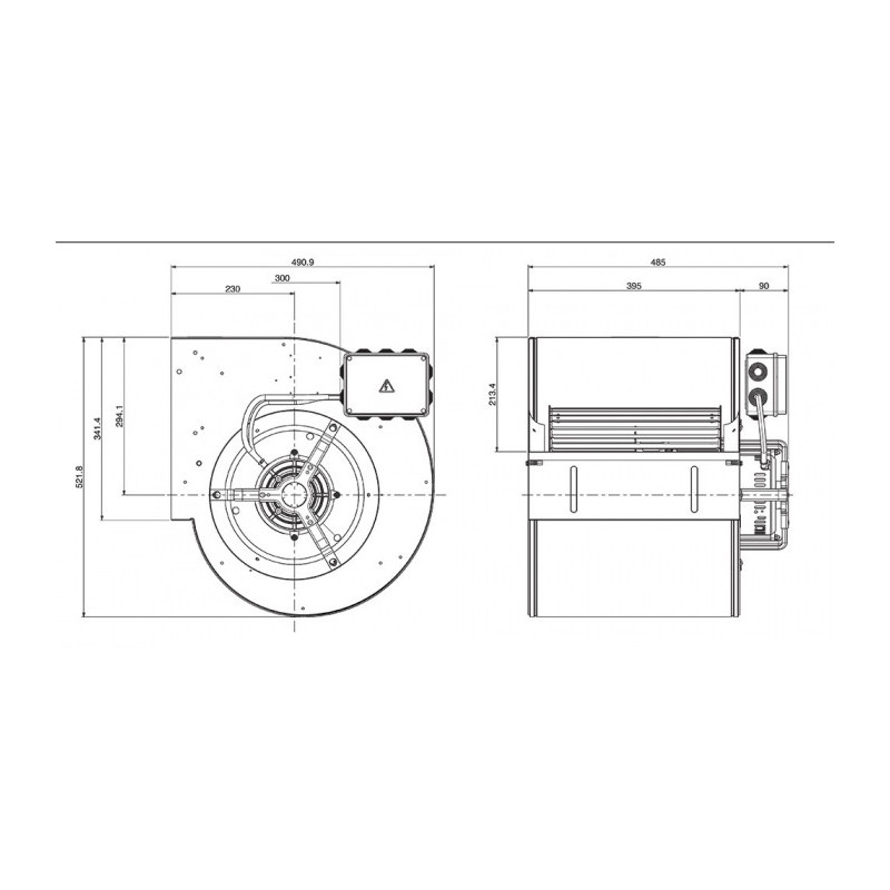 Ventilateur DD 12/12.736.6.3V BRIDE ET SUPPORT