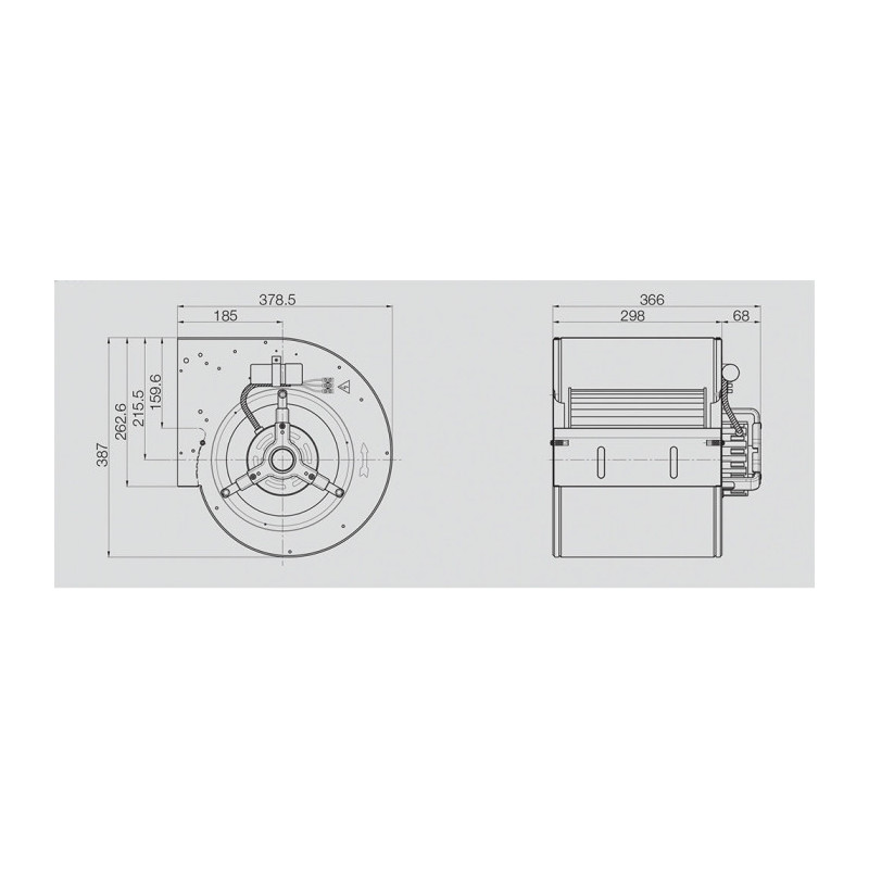 Ventilateur DD 9/9.373.4. BRIDE ET SUPPORT