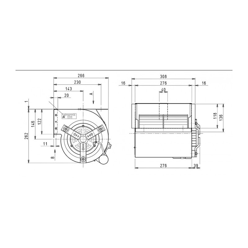 Ventilateur DD185/240.1000.2 BRIDE