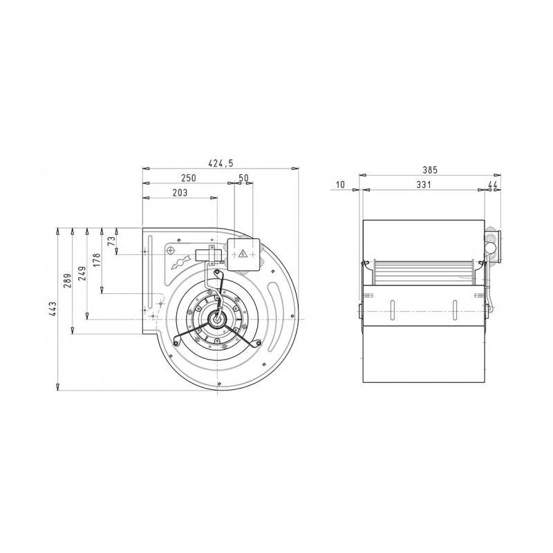 Ventilateur DDM 10/10.280.6 230V BRIDE ET SUPPORT