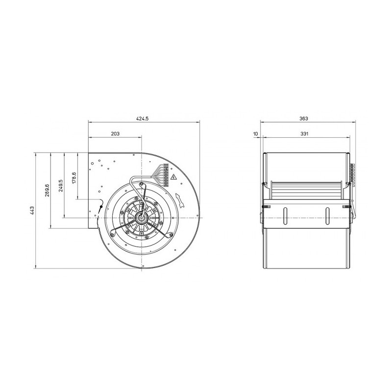 Ventilateur DDM 10/10.940.4 BRIDE ET SUPPORT