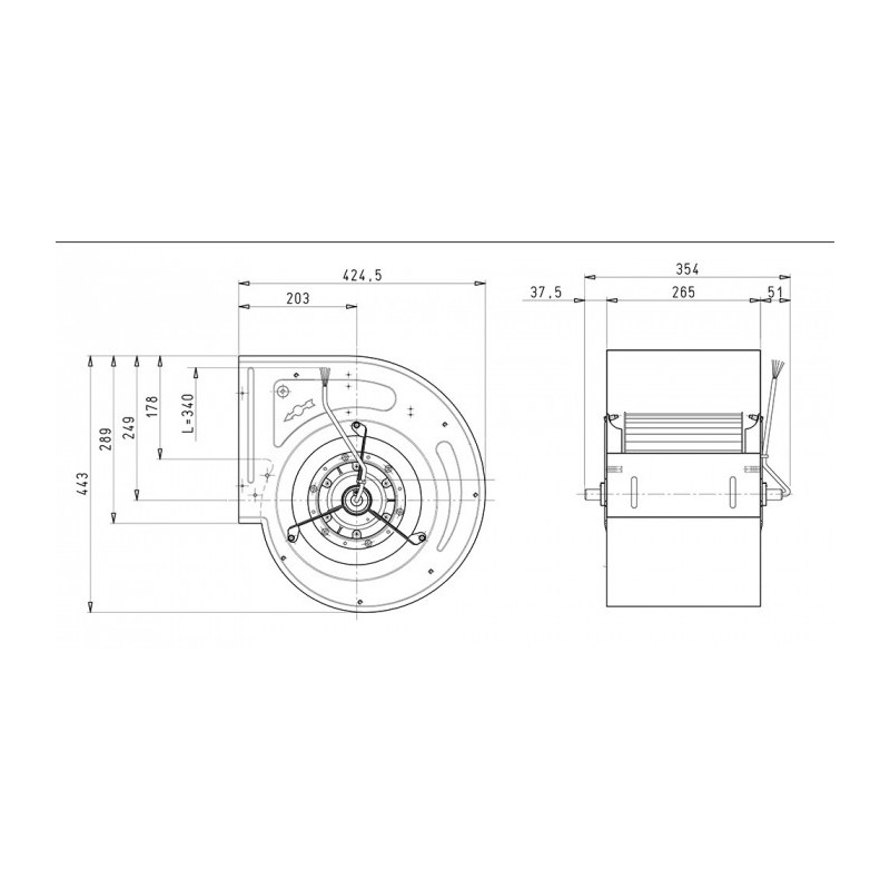 Ventilateur DDM 10/8.550.4. BRIDE ET SUPPORT