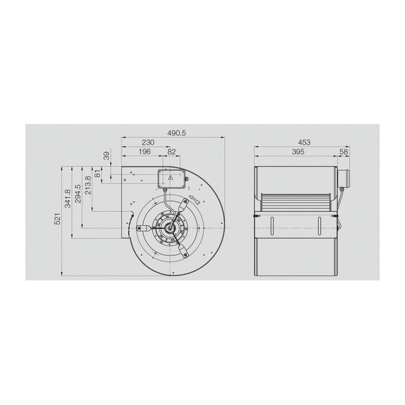 Ventilateur DDM 12/12.550.6. 3V BRIDE ET SUPPORT