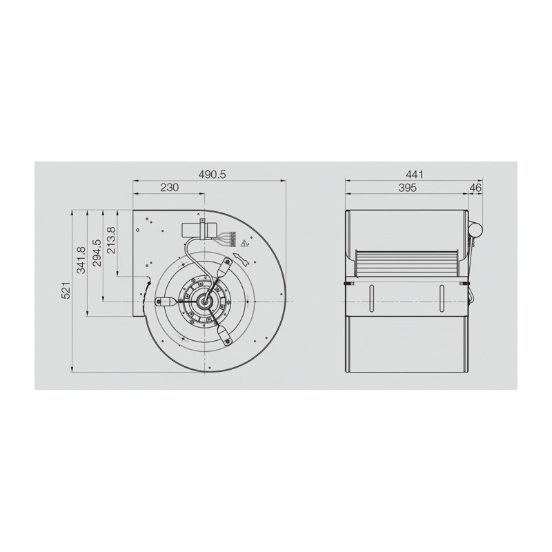 Ventilateur DDM 12/12.590.6 BRIDE ET SUPPORT