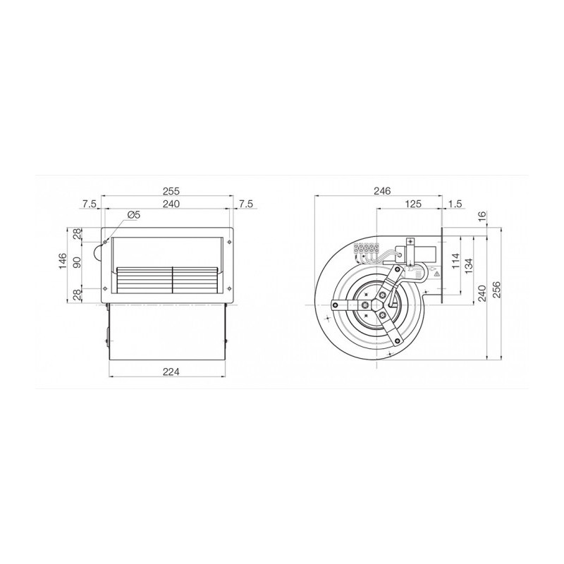 Ventilateur DDM 146/190.160.2.BRIDE
