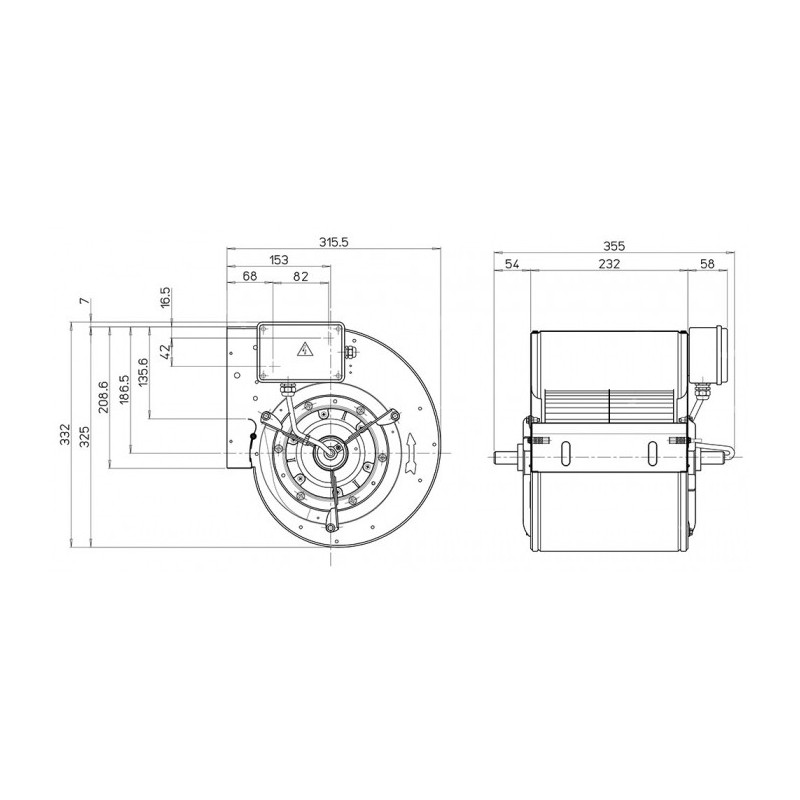 Ventilateur DDM 7/7.420.4. BRIDE ET SUPPORT