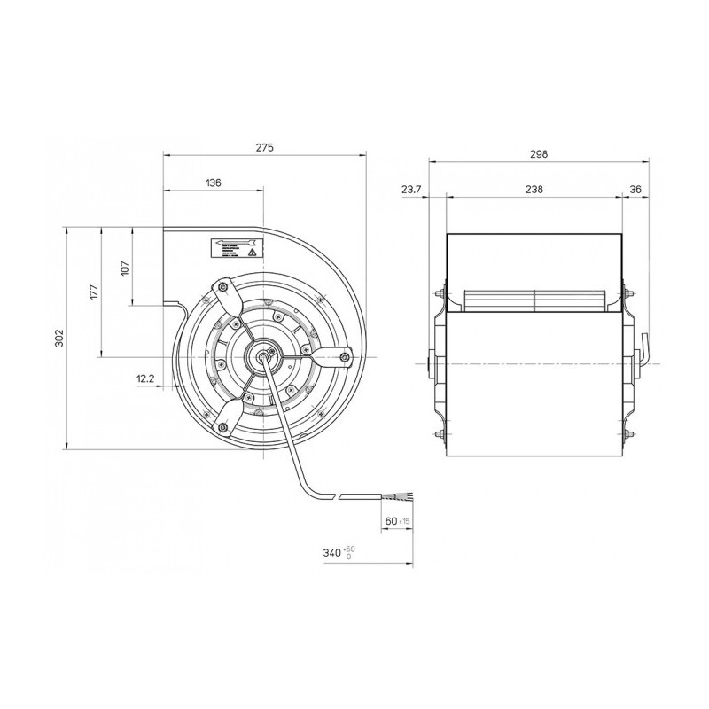 Ventilateur DDM 7/7.750.2. TIGHT BRIDE ET SUPPORT