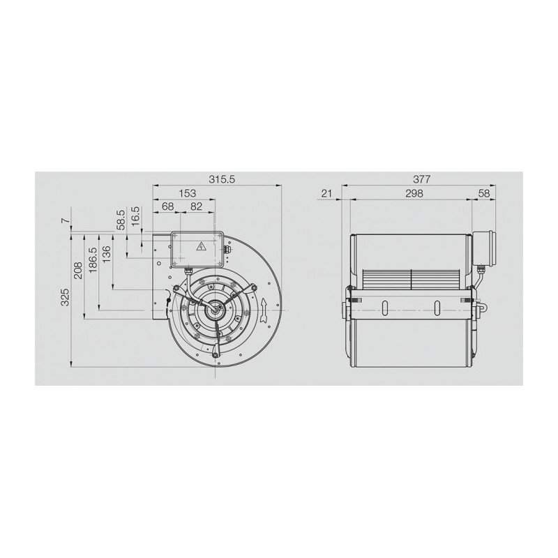 Ventilateur DDM 7/9.300.4. BRIDE ET SUPPORT