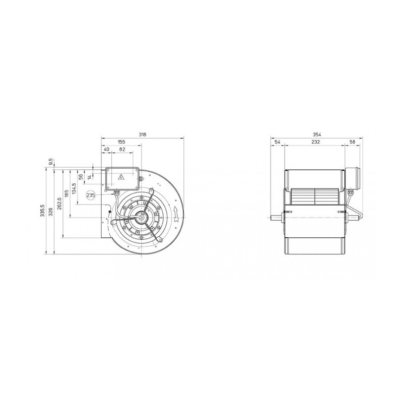 Ventilateur DDM 8/7.420.4 TIGHT BRIDE ET SUPPORT