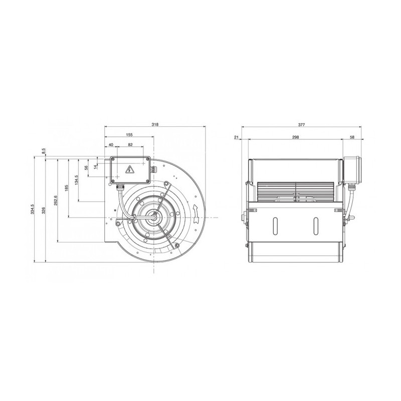 Ventilateur DDM 8/9.420.4 TIGHT BRIDE ET SUPPORT