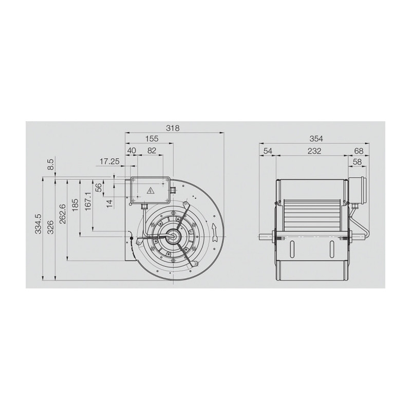 Ventilateur DDM 9/7.300.4 TIGHT BRIDE ET SUPPORT