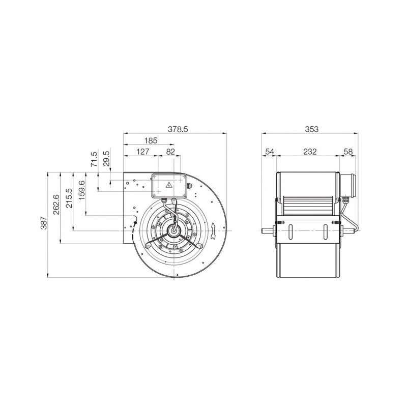 Ventilateur DDM 9/7.420.4. BRIDE ET SUPPORT