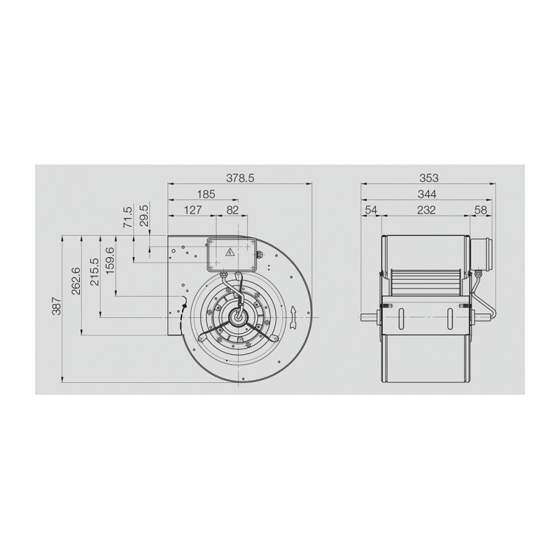 Ventilateur DDM 9/7 550.4 BRIDE ET SUPPORT