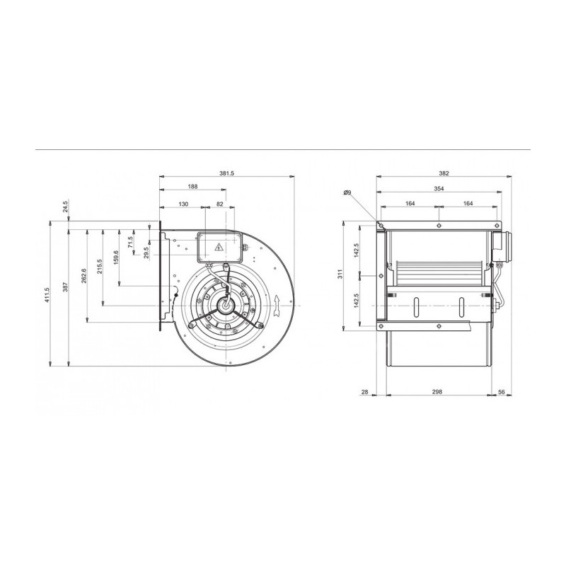 Ventilateur DDM 9/9.550.4. BRIDE ET SUPPORT