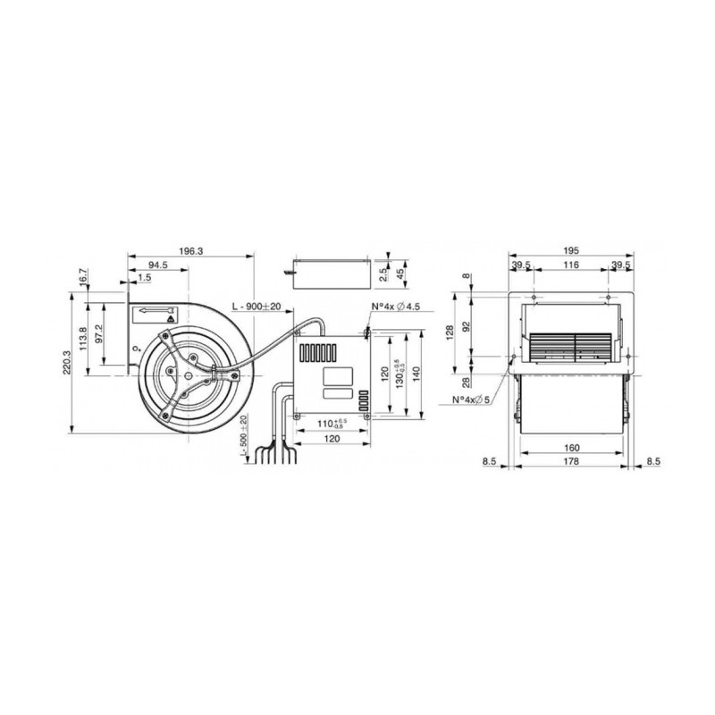 Ventilateur DDMP 133/126.180.2 BRIDE