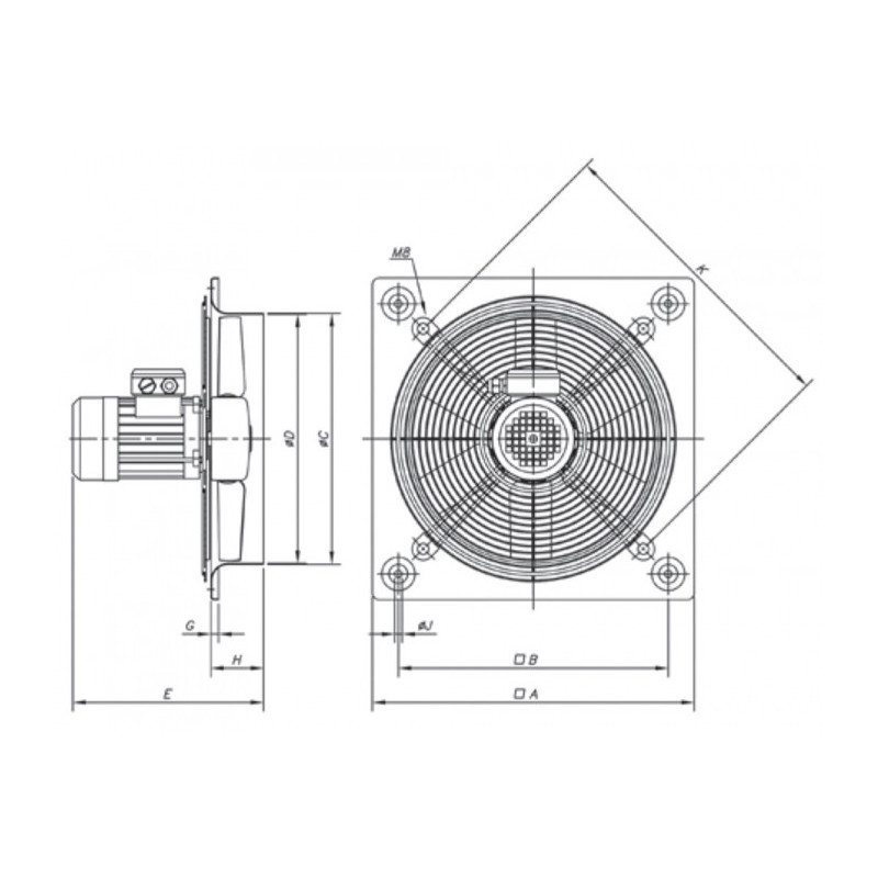 Ventilateur HC-45-4T/H-A