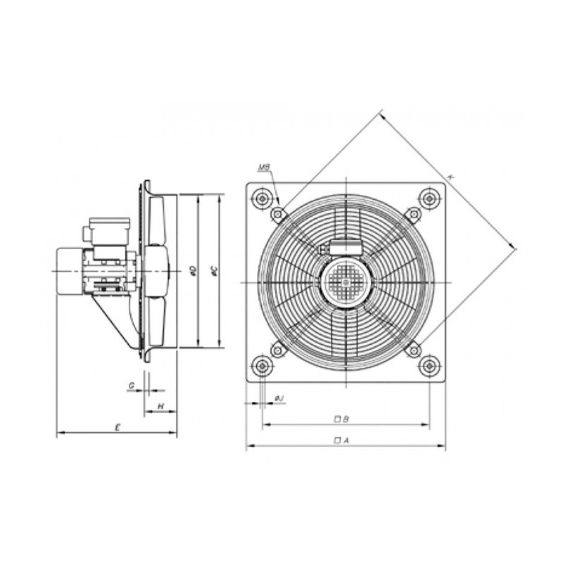 Ventilateur HC-63-4T/H / ATEX / EXII2G EX-D
