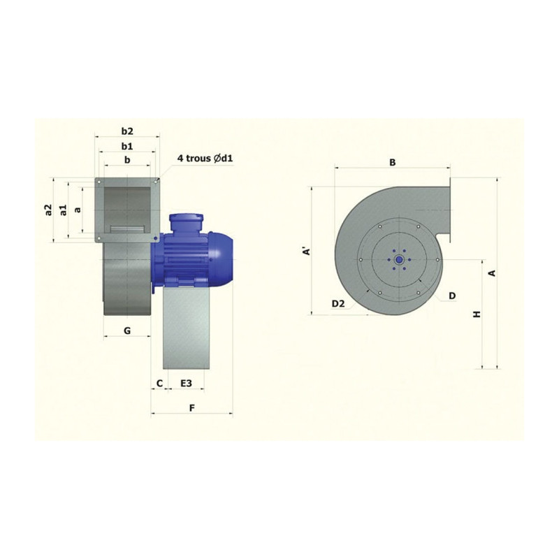Ventilateur HCAS 146.A STD 2-0 148T LG