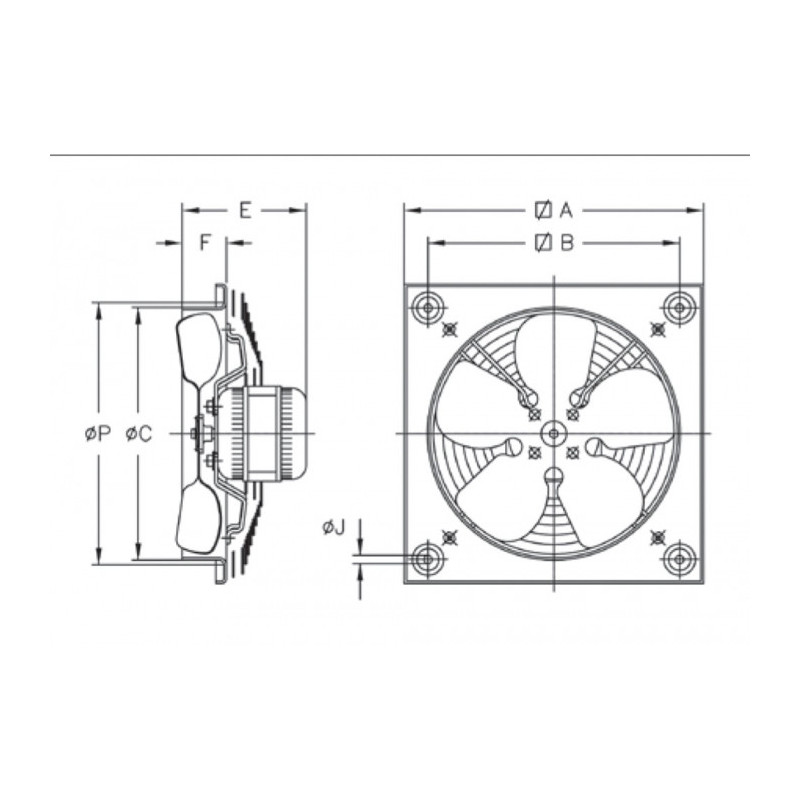 Ventilateur HCD-40-4M