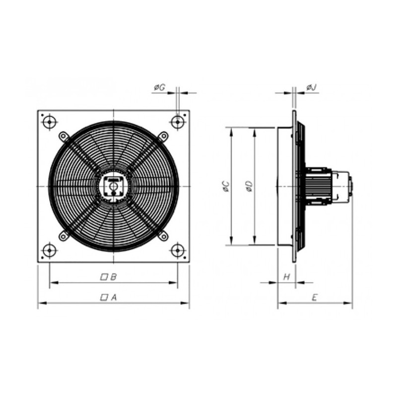 Ventilateur HCDF-40-4T/ATEX EXII2G EX D