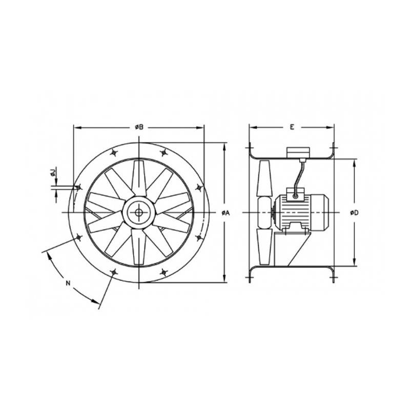 Ventilateur HCT-25-2M/AL