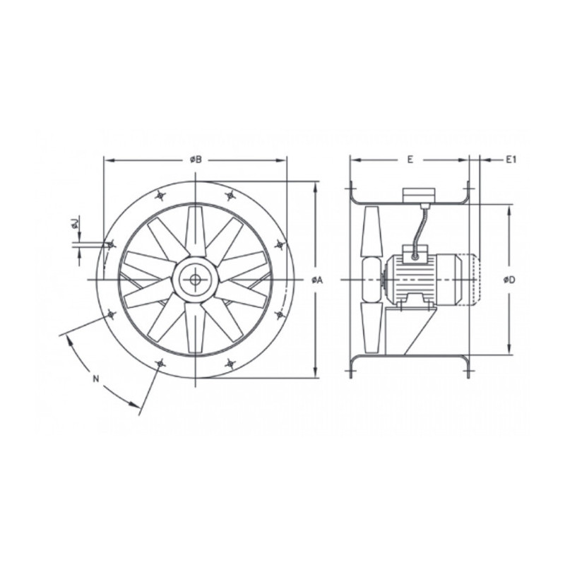 Ventilateur HCT-31-2T/AL-M/MARIN