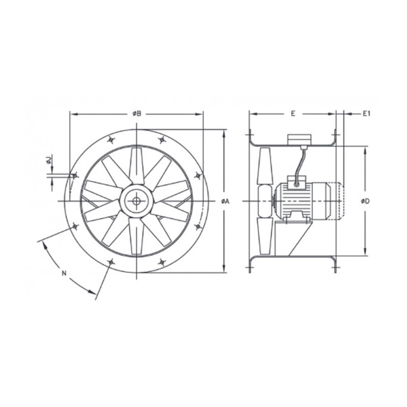 Ventilateur HCT-80-4T-4/PL/A