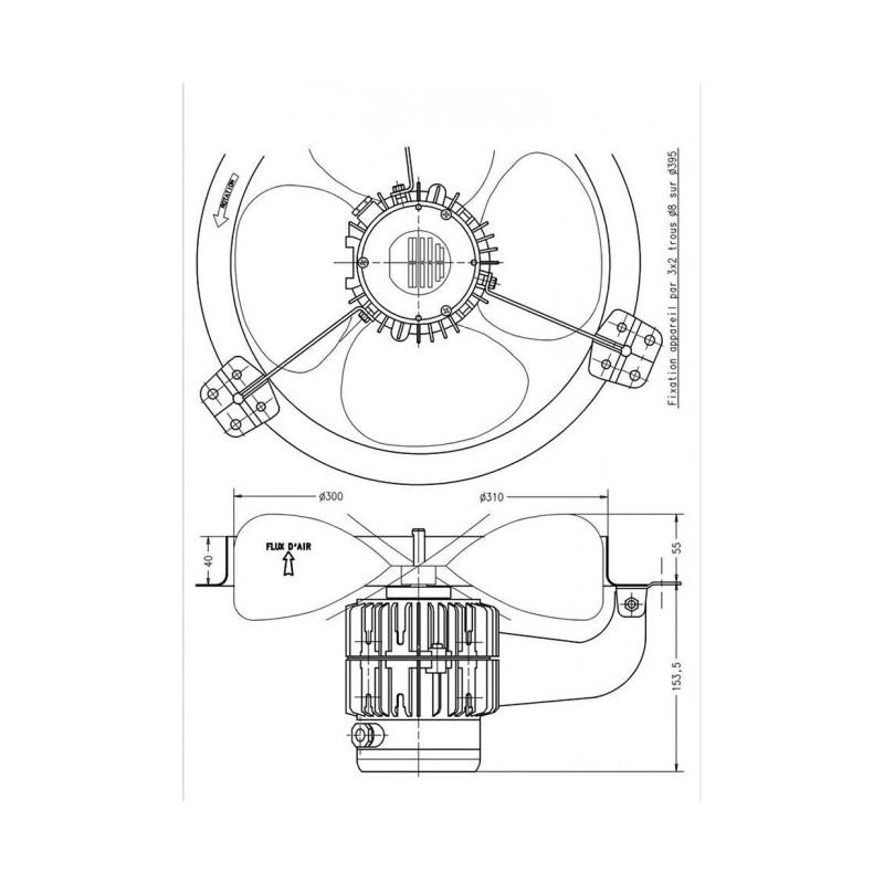 Ventilateur hélicoïde A0300 4PL30 MF030W06