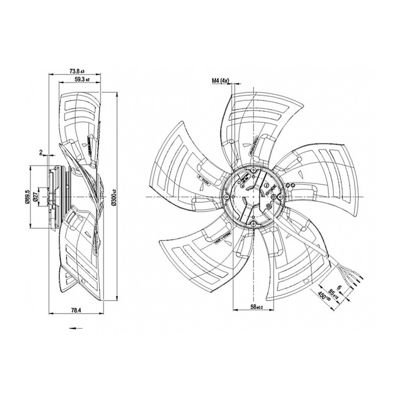 Ventilateur hélicoïde A3G300-AK13-01
