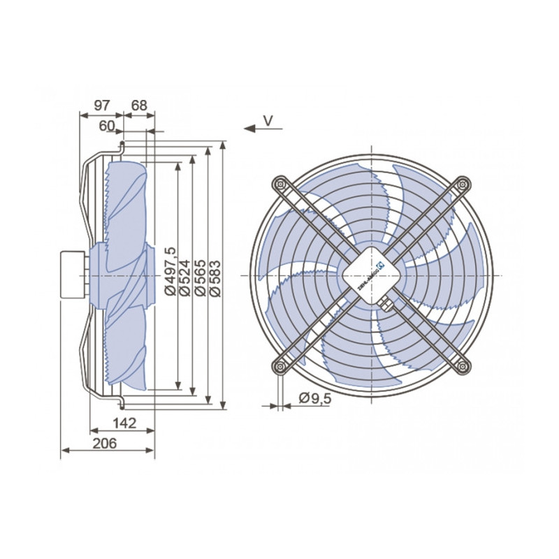 Ventilateur hélicoïde FN050-SDK.4F.V7P1.