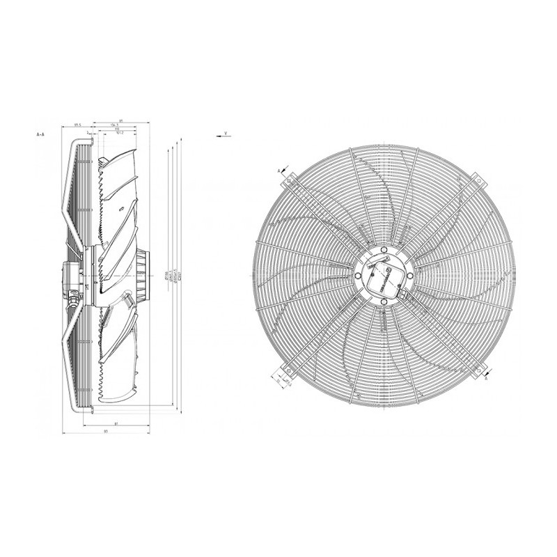 Ventilateur hélicoïde FN080-SDI.6N.V7P5