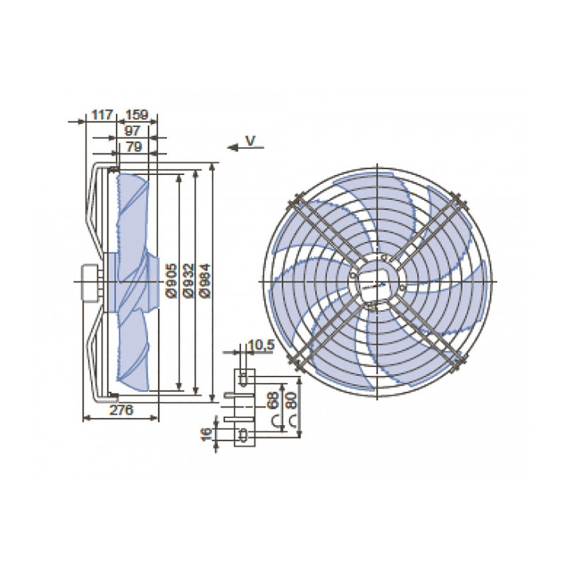 Ventilateur hélicoïde FN091-SDS.6NV7P2.