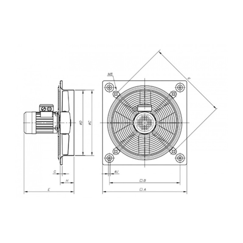 Ventilateur hélicoïde HC-40-6T/H