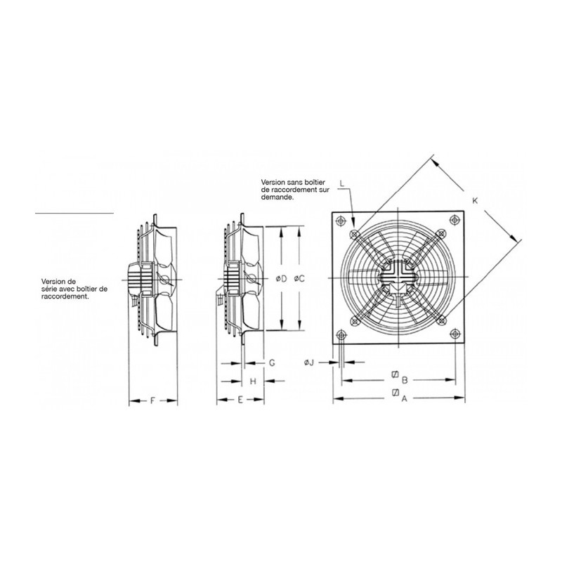 Ventilateur hélicoïde HEP-63-6T/H