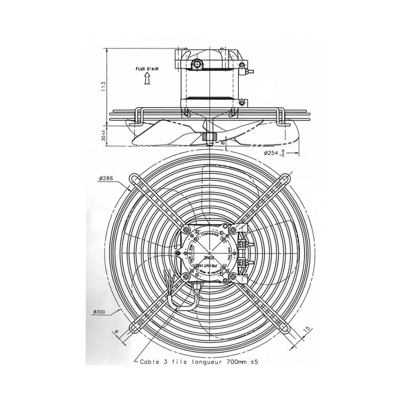 Ventilateur hélicoïde IA0254 5P22 MK34