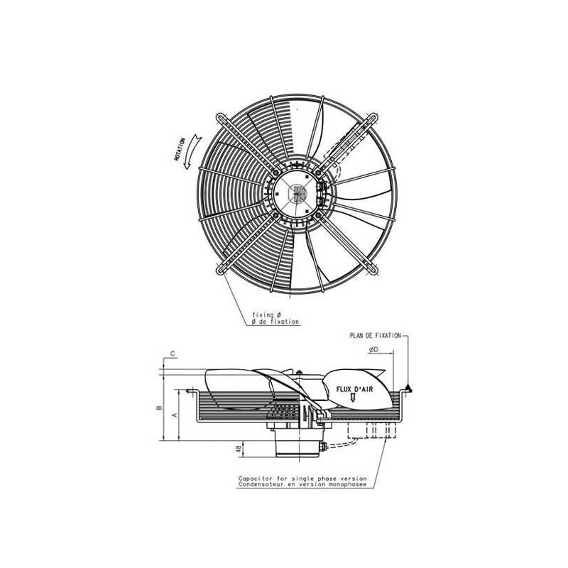 Ventilateur hélicoïde S0500 VIP41 TG070P06