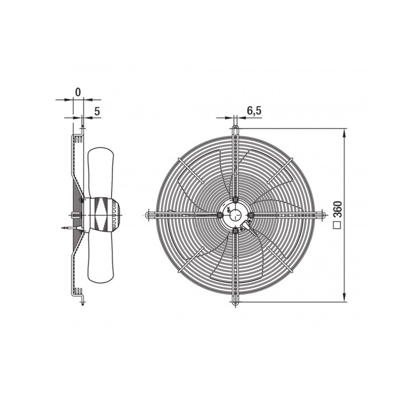 Ventilateur hélicoïde S2E300-BP02-31