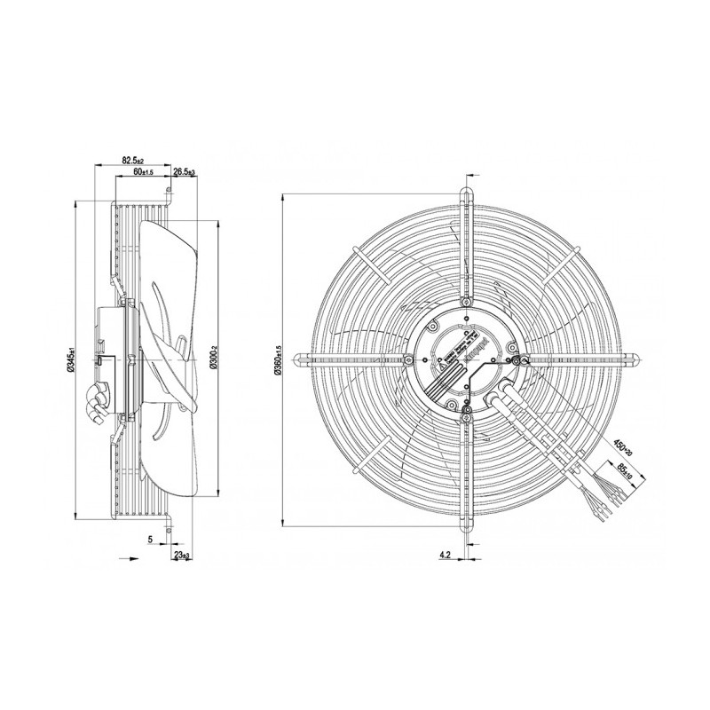 Ventilateur hélicoïde S3G300-AB56-02