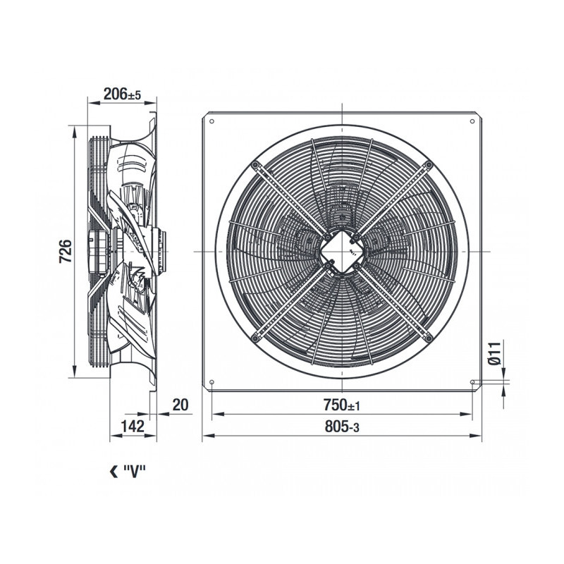 Ventilateur hélicoïde W6D630-GM01-01