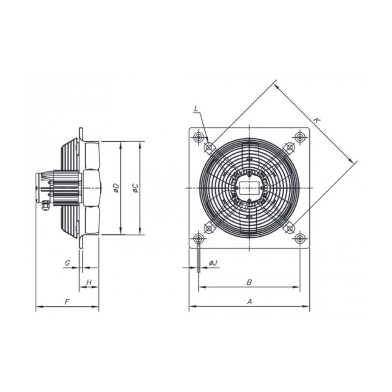 Ventilateur HEP-40-4M/H
