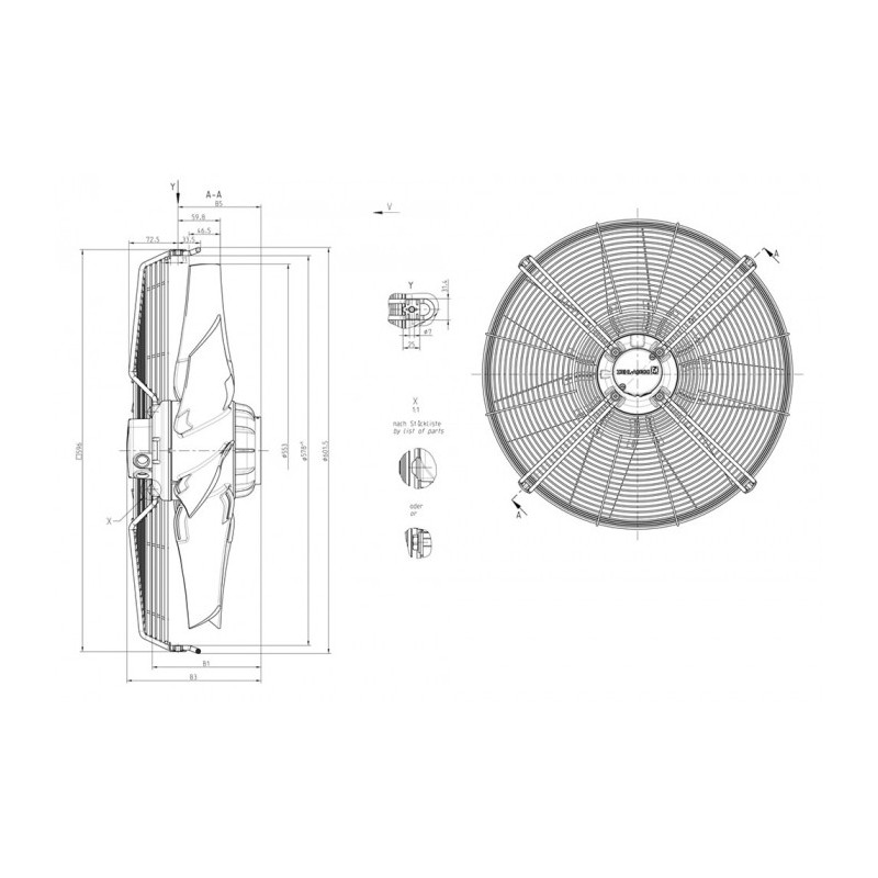 Ventilateur HEPT-45-6T/H