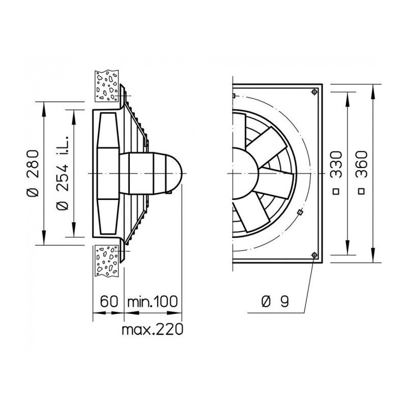Ventilateur HQD 250/4